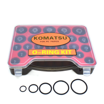 O-RING KIT KOMATSU PC Model 782PCS Ekskavator için Komatsu Hitachi Markası Yüksek Direncili Oring Kutusu